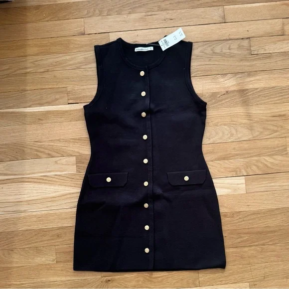 NWT A&F Black Mara Sweater Dress - Picture 1 of 5